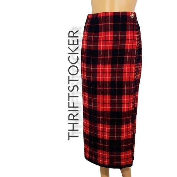 Gap plaid Maxi Wrap Skirt size 6 - Picture 2 of 7